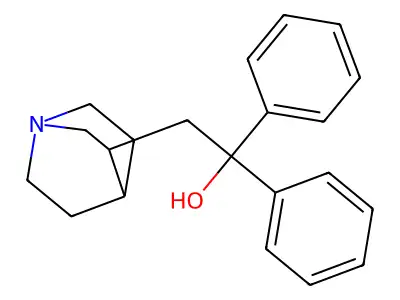 3-Quinuclidineethanol, alpha,alpha-diphenyl- structure