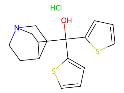 3-Quinuclidinemethanol, alpha,alpha-di-2-thienyl- structure