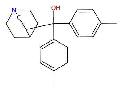 alpha,alpha-Bis(4-methylphenyl)-1-azabicyclo(2.2.2)octane-3-methanol structure