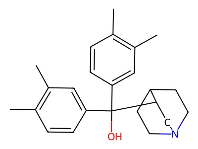 3-Quinuclidinemethanol, alpha,alpha-bis(3,4-xylyl)- structure