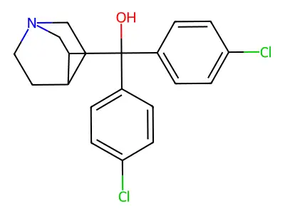 3-Quinuclidinemethanol, alpha,alpha-bis(p-chlorophenyl)- structure