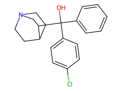 3-Quinuclidinemethanol, alpha-(p-chlorophenyl)-alpha-phenyl- structure