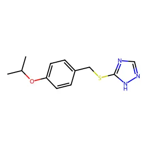 5-[(4-propan-2-yloxyphenyl)methylsulfanyl]-1H-1,2,4-triazole structure
