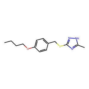 3-[(4-butoxyphenyl)methylsulfanyl]-5-methyl-1H-1,2,4-triazole structure