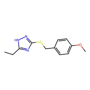 5-ethyl-3-[(4-methoxyphenyl)methylsulfanyl]-1H-1,2,4-triazole structure