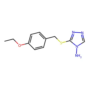 3-[(4-Ethoxyphenyl)methylsulfanyl]-1,2,4-triazol-4-amine structure