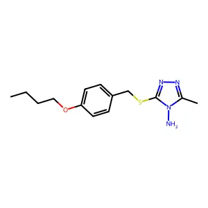 3-[(4-Butoxyphenyl)methylsulfanyl]-5-methyl-1,2,4-triazol-4-amine structure