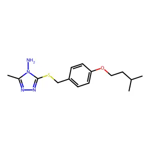 3-Methyl-5-[[4-(3-methylbutoxy)phenyl]methylsulfanyl]-1,2,4-triazol-4-amine structure