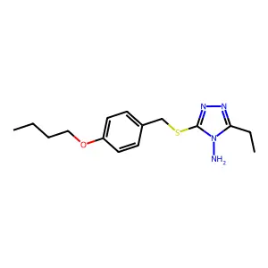 3-[(4-Butoxyphenyl)methylsulfanyl]-5-ethyl-1,2,4-triazol-4-amine structure