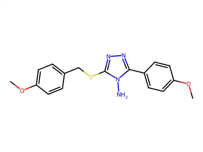 3-[(4-methoxybenzyl)sulfanyl]-5-(4-methoxyphenyl)-4H-1,2,4-triazol-4-amine structure