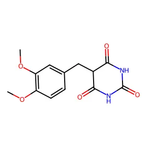 5-[(3,4-Dimethoxyphenyl)methyl]-1,3-diazinane-2,4,6-trione structure