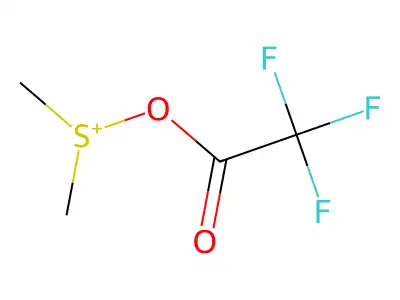Trifluoroacetyloxydimethylsulfonium structure