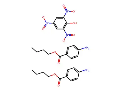 Butyl 4-aminobenzoate--2,4,6-trinitrophenol (1/1) structure