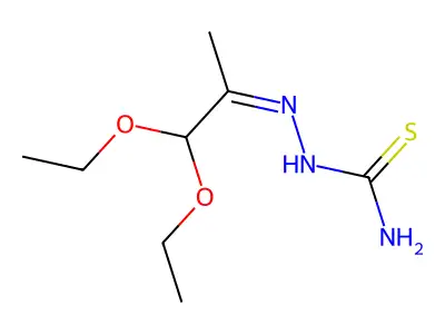 (1,1-Diethoxypropan-2-ylideneamino)thiourea structure