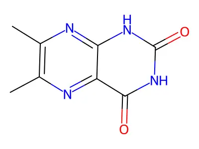 2,4(1H,3H)-Pteridinedione, 6,7-dimethyl- structure