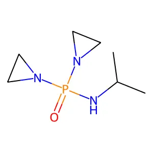 P,P-Bis(1-aziridinyl)-N-isopropylphosphinic amide structure