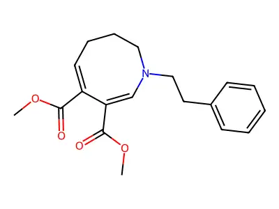 dimethyl 1-(2-phenylethyl)-3,4-dihydro-2H-azocine-6,7-dicarboxylate structure