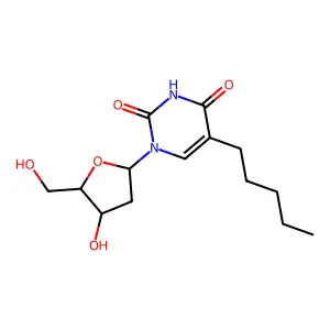 2'-Deoxy-5-pentyluridine structure