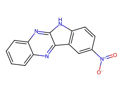 9-Nitro-6H-indolo(2,3-b)quinoxaline structure