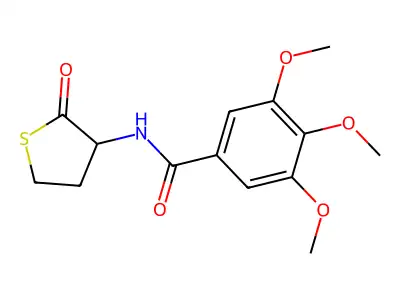3,4,5-trimethoxy-N-(2-oxothiolan-3-yl)benzamide structure