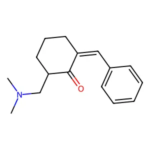2-Benzylidene-6-dimethylaminomethyl-cyclohexanone structure