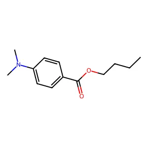 Butyl 4-dimethylaminobenzoate structure