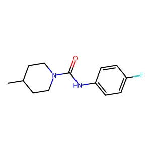 N-(4-fluorophenyl)-4-methylpiperidine-1-carboxamide structure
