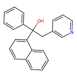 1-Naphthalen-1-yl-1-phenyl-2-pyridin-3-ylethanol structure
