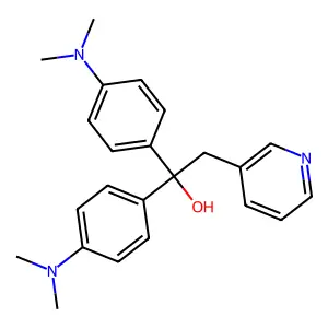 1,1-Bis[4-(dimethylamino)phenyl]-2-(pyridin-3-yl)ethan-1-ol structure