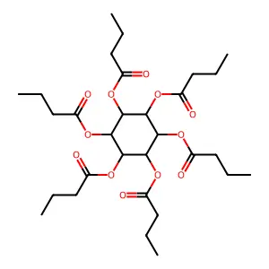 2,3,4,5,6-Pentakis(butyryloxy)cyclohexyl butyrate structure