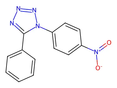 1-(4-nitrophenyl)-5-phenyl-1H-tetrazole structure