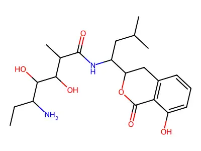 Baciphelacin structure