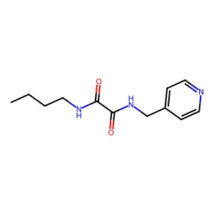 N-butyl-N'-(pyridin-4-ylmethyl)oxamide structure