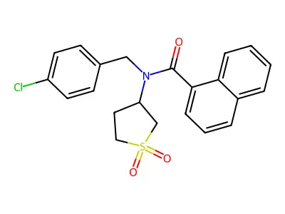 N-(4-chlorobenzyl)-N-(1,1-dioxidotetrahydrothiophen-3-yl)-1-naphthamide structure
