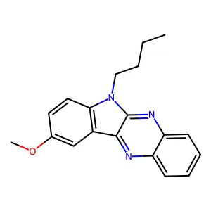 6-butyl-9-methoxy-6H-indolo[2,3-b]quinoxaline structure