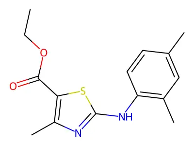 Ethyl 2-[(2,4-dimethylphenyl)amino]-4-methyl-1,3-thiazole-5-carboxylate structure