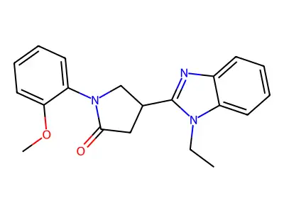 4-(1-ethyl-1H-benzo[d]imidazol-2-yl)-1-(2-methoxyphenyl)pyrrolidin-2-one structure