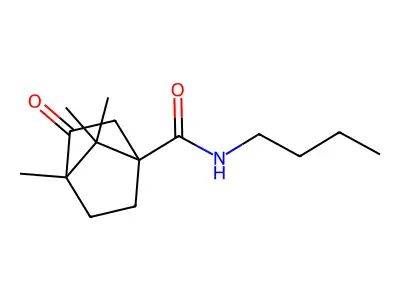 (1R,4R)-N-butyl-4,7,7-trimethyl-3-oxobicyclo[2.2.1]heptane-1-carboxamide structure