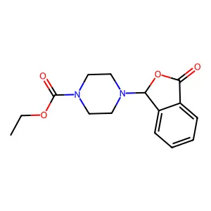 Ethyl 4-(3-oxo-1,3-dihydro-2-benzofuran-1-yl)piperazine-1-carboxylate structure