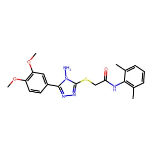 2-{[4-amino-5-(3,4-dimethoxyphenyl)-4H-1,2,4-triazol-3-yl]sulfanyl}-N-(2,6-dimethylphenyl)acetamide structure