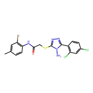 C17H14BrCl2N5OS structure