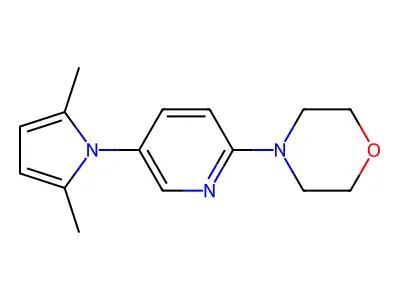 4-[5-(2,5-Dimethylpyrrol-1-yl)pyridin-2-yl]morpholine structure