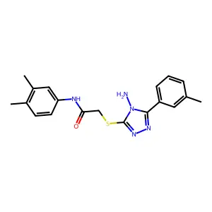 2-((4-amino-5-(m-tolyl)-4H-1,2,4-triazol-3-yl)thio)-N-(3,4-dimethylphenyl)acetamide structure