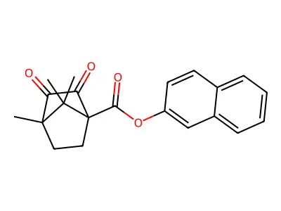 2-Naphthyl 4,7,7-trimethyl-2,3-dioxobicyclo[2.2.1]heptane-1-carboxylate structure