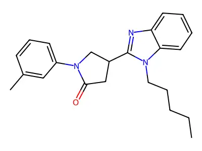 1-(3-Methylphenyl)-4-(1-pentylbenzimidazol-2-yl)pyrrolidin-2-one structure