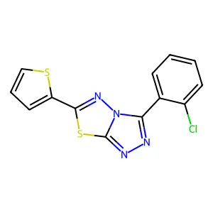 3-(2-Chlorophenyl)-6-(2-thienyl)[1,2,4]triazolo[3,4-b][1,3,4]thiadiazole structure