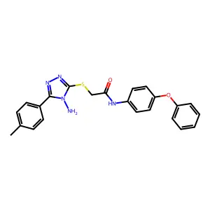 2-{[4-amino-5-(4-methylphenyl)-4H-1,2,4-triazol-3-yl]sulfanyl}-N-(4-phenoxyphenyl)acetamide structure