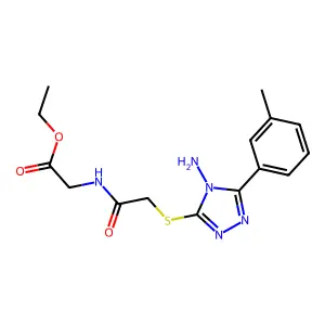 ethyl N-({[4-amino-5-(3-methylphenyl)-4H-1,2,4-triazol-3-yl]sulfanyl}acetyl)glycinate structure