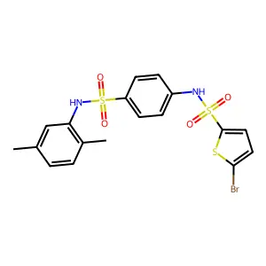 5-bromo-N-[4-[(2,5-dimethylphenyl)sulfamoyl]phenyl]thiophene-2-sulfonamide structure