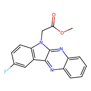 Methyl 2-(9-fluoroindolo[3,2-b]quinoxalin-6-yl)acetate structure